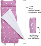 Delta Children Nap Mat - Includes Pillow & Blanket for Toddlers and Kids; Features Carry Handle w/Strap Closure and Name Tag; Rollup Design is Ideal for Preschool and Daycare; Personalization Optional