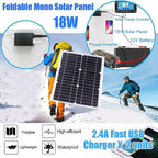 6000W Solar System Kit - 12V to 110V/220V Inverter, 18W Dual USB Solar Panel & 30A Charge Controller, Ideal for RV Camping, Off-Grid Power Supply, Outdoor Travel (Black)