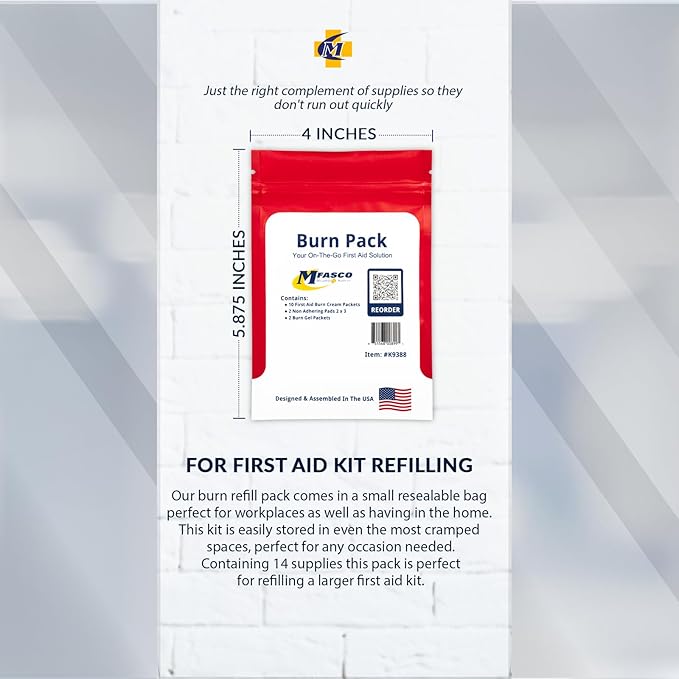 MFASCO First Aid Kit Refill Burn Care Refill Pack