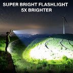 AKNEAR Rechargeable LED Flashlight 99000 High Lumens, Super Bright Flashlights with Zoomable & USB C Rechargeable & 5 Light Mode & IPX-7 Waterproof, Powerful Flash Light for Home, Hiking, Camping