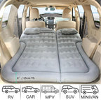 Car Air Mattress for Honda HRV 2023-2024, Trunk Rear Seat Inflatable Thickened Flocking Travel Camping Bed, Air Pump 2 Pillows,Black