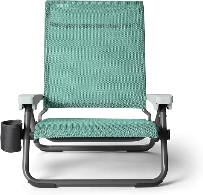 YETI Hondo Reclining Beach Chair, Breathable, UV-Resistant, and Supports up to 350 lbs, Seafoam