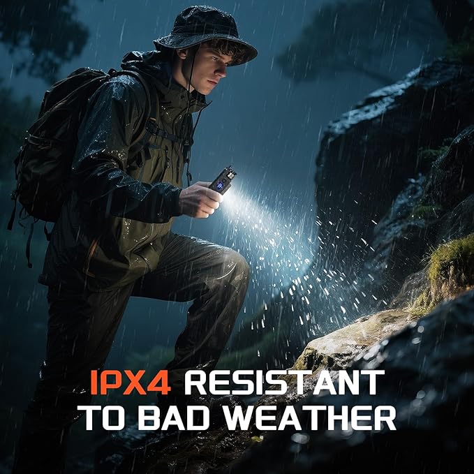 Portable Camping Light, 3500LM Adjustable LED Camping Lantern Rechargeable with 2.5-15H Runtime&Screen, Alloy Waterproof Flashlight for Power Outages, Emergency, Hurricane(2-Pack Black)