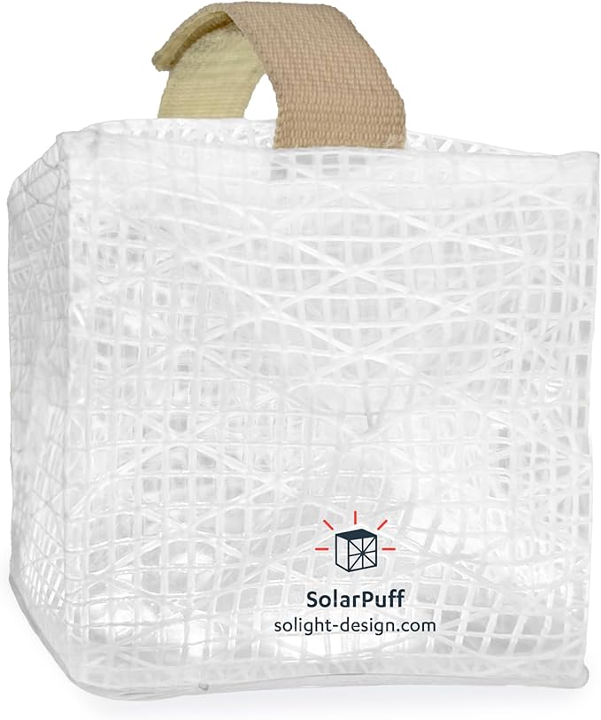 Solight Design SolarPuff Hybrid Solar Lantern – Collapsible LED Solar Camping Lantern with Warm & Bright White Light, Rechargeable, Waterproof, Light Sensor, Emergency & Power Outage Light