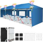 COBIZI 10x30 Pop Up Canopy Tent with 5 Sidewalls Party Tents for Parties Wedding Backyard Waterproof Outdoor Commercial Canopy Event with Sandbags, Blue
