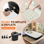 Inflatable Toddler Travel Bed - 64 Inches Portable Toddler Air Mattress with Four Safety Sides - High-Speed Pump and Carry Bag - Comfortable Mattress & Easy to Inflate and Deflate - Black