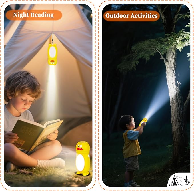 KunHe 8 Pack Animal Flashlights for Kids 2 in 1 Toddler Flashlight Camping Lantern Flashlights Stocking Stuffers for Kids Toddlers Lantern Cute Flashlight Christmas Gift for Girls Boys