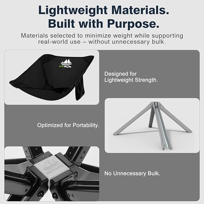 Lightweight Folding Camping Chair — Compact One-Piece Design, Quick Setup, Stable Aluminum Frame, Portable Chair for Travel, Hiking & Short Outdoor Breaks