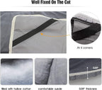 LITA XL Cot Pads for Camping, Soft Comfortable Cotton Thick Sleeping Cot Mattress Pad 72"x26", Grey and Navy Blue (Only Pad)