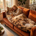 Fluffy Cat Sleeping Bag for Adults, Soft 68.9×31.5 Inch Adorable Envelope Sleeping Bag, Washable Warm Blanket for Camping and Home Lounging