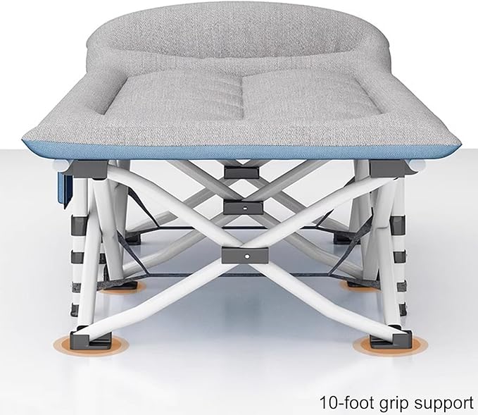 Ultralight Folding Tent Camping Cot Bed, Folding Bed with Mattress, 10-Foot Reinforced Support, No Installation, Portable Compact for Outdoor Travel, Base Camp, Hiking
