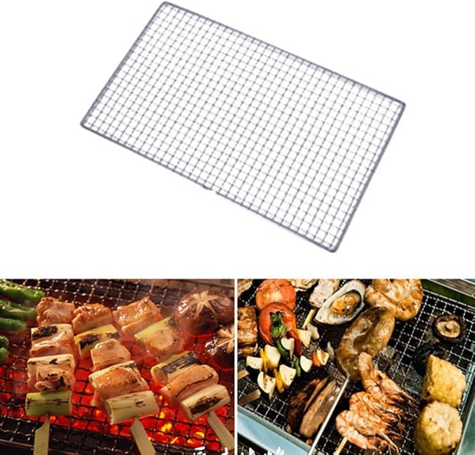 Stainless Steel BBQ Grill Grates Replacement - Mesh Wire Net, 25x40cm/9.8x15.7in, for Outdoor Barbecue and Camping