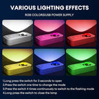 Rechargeable Camping Lights RGB, Portable LED Camping Lantern Tent Lights with USB Charging, Long Lasting Outdoor Camp Light for Hiking, Backpacking, Emergency, Party Decoration