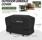 Porch Shield 28 inch Griddle Cover for Blackstone, Waterproof and Fade Resistant 600D Gas Grill Cover Fits for Blackstone 28" Griddle Cooking Station and Most 2 Burner Flap Top Grill