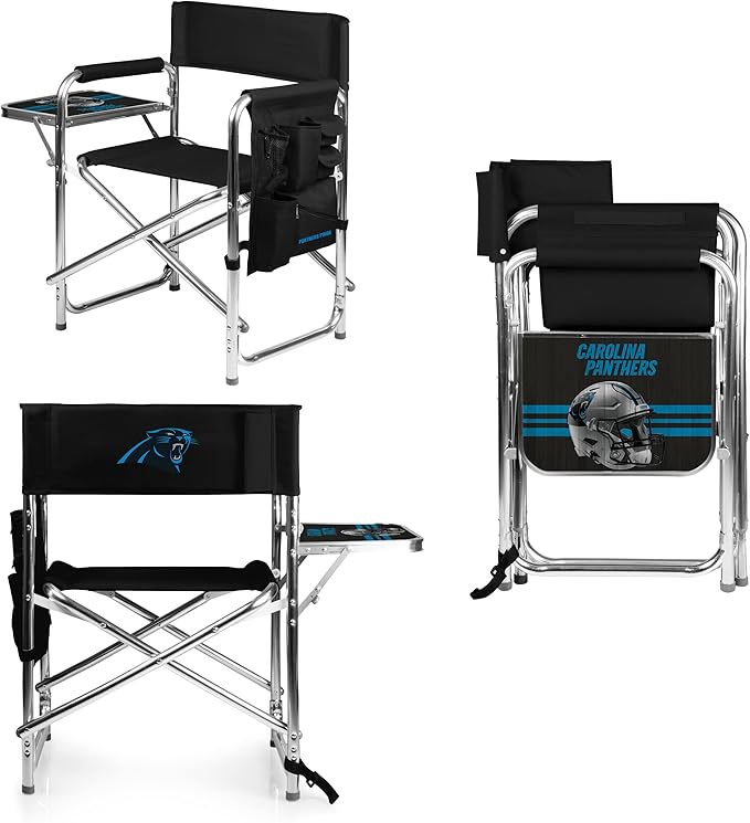 Picnic TIME NFL Unisex-Adult NFL Sports Chair with Side Table, Beach Chair, Camp Chair for Adults
