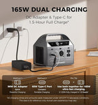 C400 256Wh Portable Power Station | 400W (800W Surge) Pure Sine Wave AC Outlet + PD3.0 USB-C | Solar Generator for Camping, Emergencies, CPAP