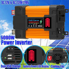 Solar Panel Kit, Complete 4000W/6000W Solar Inverter System Kit, 12V50A Solar Charge Controller with LED Power Display and 2 USB Ports ，100W Waterproof Folding Solar Panel,1× Hanging Ornament(4000w)