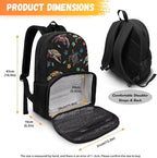 School Bags for Adults Kids, Insulated Cooler Lunch Box Backpack for Middle High School Student, Men Women Office Travel Pianic Hiking Dayback, Sea Turtle Flowers