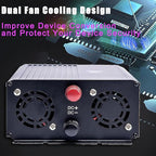 3500 Watt Power Inverter 72V DC to 110V AC Converter, RV Inverter, LED Display with 2 AC Outlets Dual Fans Radiating, for RV, Camp and Home, Electric Tool Pure Sine Wave Inverter (110V, 3500W, 72V)