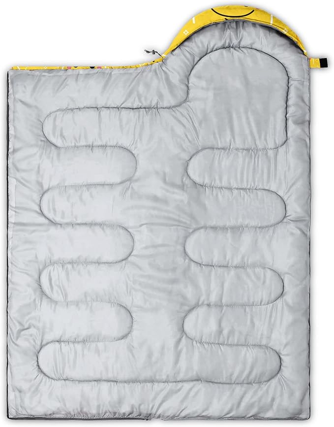 Kids Sleeping Bag for Boys Girls,Cartoon Sun Print-Lightweight Warm Portable Outdoor Indoor-Waterproof Cold Weather Resistant Sleeping Bag for Camping Hiking(Cartoon Sun)