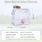 ASIEIT 3.2 Gallon Water Jug with Spigot, Portable Water Tank BPA Free, Leak-Proof Water Containers for Camping Water Storage Containers for Emergency Outdoor Hiking Picnic, Green/Black/Yellow