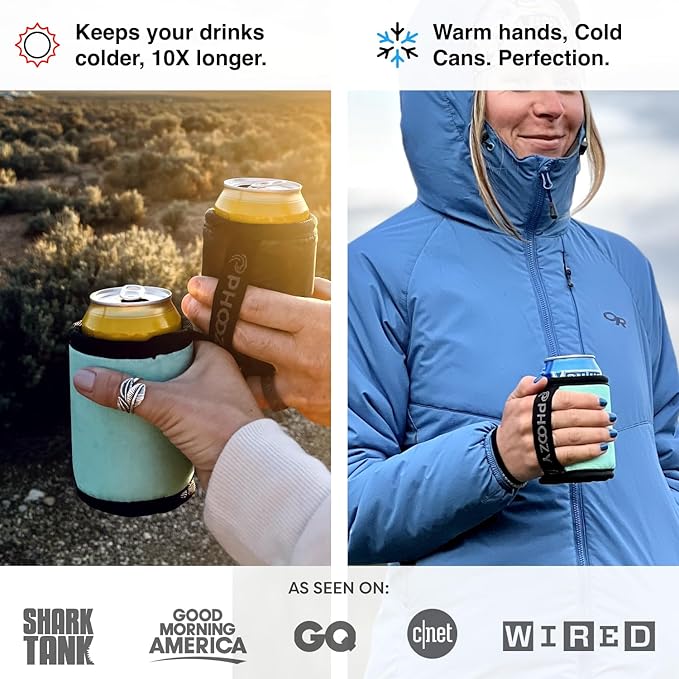 PHOOZY Insulated Can Cooler for Slim 12oz Cans with NASA-Inspired Technology - Patented Can Cooler That Keeps Drinks Cold 10x Longer - Lightweight for Outdoor Adventures - Mint