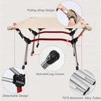Folding Bed Outdoor Portable Folding Bed Camp Cot Camping Equipment Sleeping Bed for Camping Picnic Hiking Backpacking Portable Bed (Color : Khaki)