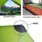 3F UL GEAR Blue Mountain 1/2Person Camping Poleless Tent, 3/4Seasons Waterproof Tent, Easy Set Up Hiking, Backpacking Silicon Coated Tent Shelter
