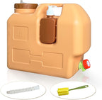 4 Gallon Water Container with Spigot, Portable Water Jug with Hand Sanitizer Bottle, No Leakage Camping Bucket, BPA Free Emergency Water Storage Tank for Camping, Outdoor Hiking, Picnic