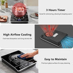 Portable Induction Cooktop Burner, 1800W Induction Hot Plate with LCD Touch, 20 Cooking Modes & 3-Hour Timer, Child Safety Lock & Auto Shutoff, ETL Certified Electric Stove for Home, Dorm, RV