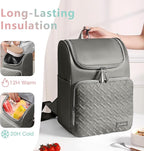 Cooler Backpack Insulated Leak Proof 33 Cans, Waterproof Hiking Backpack Cooler Soft Cooler Bag Lunch Backpack for Picnic Camping, Gray