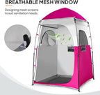 VINGLI 6.8FT Shower Tent, Large Instant Pop Up Shelter with Mesh Floor & Carrying Bag, Privacy Changing Room Tent for Toilet, Camping, Dressing, Lightweight & Sturdy, Easy Set Up