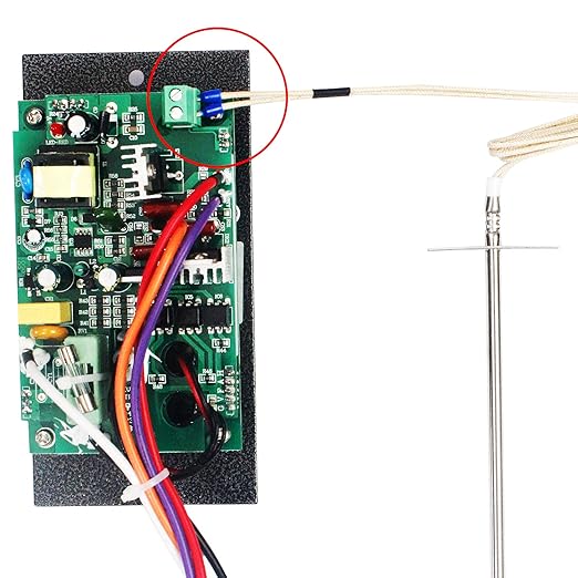 Replacement for Traeger Digital Pro Controller, Compatible with Traeger Wood Pellet Grills, with Waterproof Meat Temperure Probe 2pc and 7" RTD Temperature Sensor