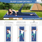 HiiPeak Ultralight Inflatable Sleeping Mat with Built-in Foot Pump & Pillow, Compact Air Mattress for Backpacking, Hiking (Blue)