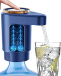 Water Jug Pump for 5 Gallon Bottle – Portable Electric USB-C Charging Dispenser, Dual Powerful Motors, Fast Flow, Fits 2-5 Gallon Jugs – Ideal for Home, Office, Camping, RV, Dark Blue