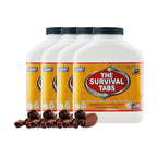 Emergency Survival Food 4 bottles Chocolate Flavored 720 tabs