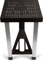 Picnic TIME Portable Folding Picnic Table with Seats for 4, Collapsible Aluminum Table with Benches & Umbrella Hole, Lightweight Foldable Table for Camping, Travel, Backyard, Tailgating | with Umbrella Hole