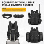 50L Military Tactical Backpack 3 Day Assault Pack Molle Daypack Hiking Backpack for Men and Women