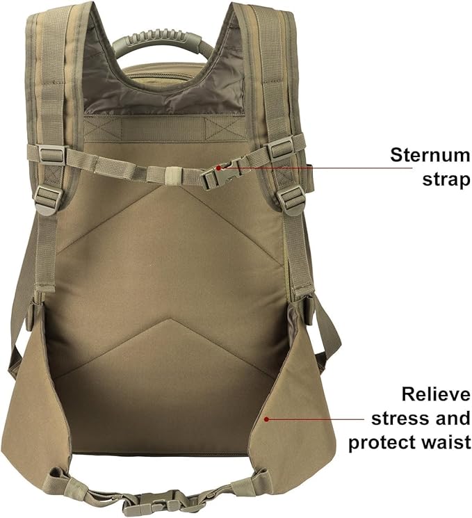 Large Tactical Expandable Backpack 39L-64L Military Bug Out Bag With Waist Strap