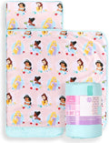 Jay Franco Kids Nap Mat with Embedded Pillow & Blanket – Soft 46"x20" Microfiber Sleeping Bag with Name Tag & Handle for School, Travel, Sleepover