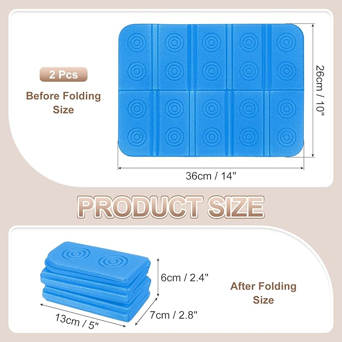 Folding Foam Mat, Mini Portable Lightweight Mini Waterproof Folding Mat Fit for Backpacking Hiking Camping Kneeling Outdoor Activities