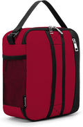 BEIMILY Lunch Box for Men Women Adults,Small Insulated Lunch Bag,Portable Refrigerated Lunch Box,Soft Insulated Tote Bag for Office Work Picnic with Comfort Handle and Removable Hand Strap(Red)