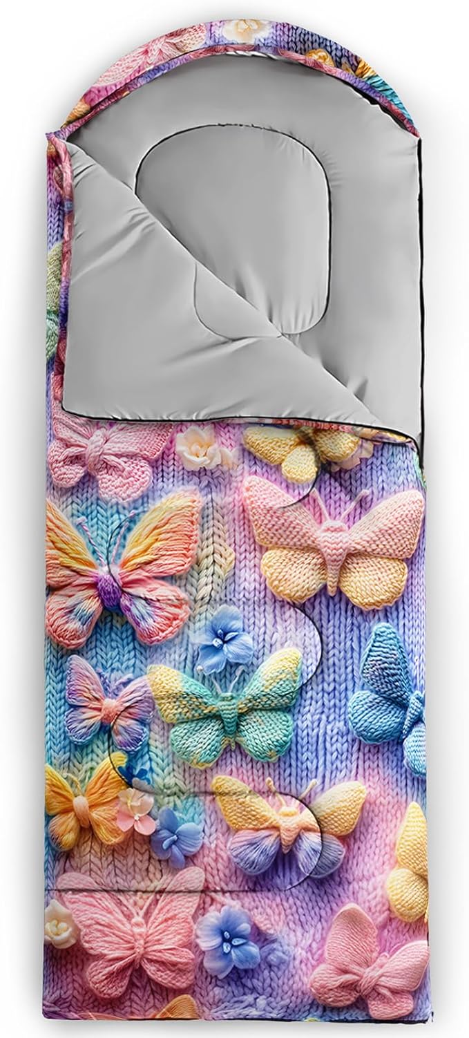 QOOMO Camping Sleeping Bags,3 Season Warm & Cool Weather,Lightweight,Waterproof Sleeping Bags for Adults & Kids,Traveling,and Outdoors,Camping Gear Equipment