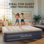 InnoTruth King Size Air Mattress with Built in Pump, Famiy Choice Award Winner, Inflatable Blow up Mattress, 18" Raised 2-4 Persons Family Air Bed for Guests & Home, Ideal for Temporary Use, 700 lbs