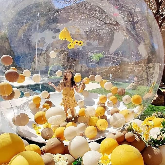 Inflatable Bubble Camping Tent, Outdoor Rainproof Transparent Dome Bubble House Family Backyard Stargazing Outdoor Camping Bubble Tent(Size:3m 10feet)