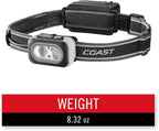 Coast RL20R 1000 Lumen Tri-Color LED Rerchargeable Headlamp with Flood and Spot Beams, Variable Light Control, Fixed Focus, Ultra-Strap, Red/Green Modes