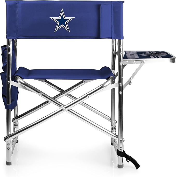 Picnic TIME NFL Unisex-Adult NFL Sports Chair with Side Table, Beach Chair, Camp Chair for Adults