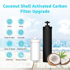 AQUA CREST NSF/ANSI 42&372 Standard Water Filter, Replacement for Berkey® Gravity Water Filter System, Berkey® BB9-2® Black Filters & PF-2® Fluoride Filters