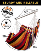 ADVOKAIR Hammock Chair Swing, Heavy-Duty Hanging Rope Swing Seat Supports 500 Lbs, Ideal for Outdoor Patio, Backyard, Porch, Deck & Indoor Bedroom Use