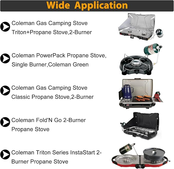 5430 Gas Stove Pressure Regulator for Coleman, Replacement for Portable Propane Stoves 5413 5420A 5425A 5430B 5466 & Fold N Go, Not for Roadtrip LXE